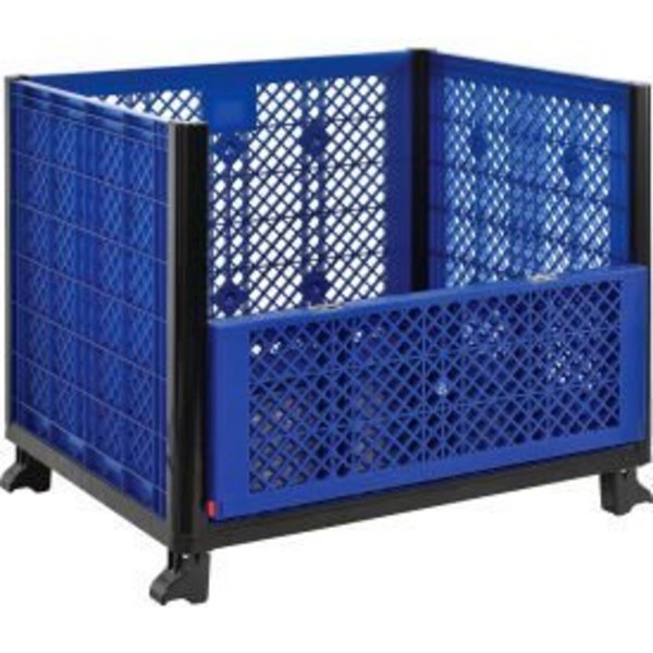 Global Equipment Easy Assembly Vented Wall Container - Drop Gate 39-1/4x31-1/2x33-1/2 Overall 603087-2